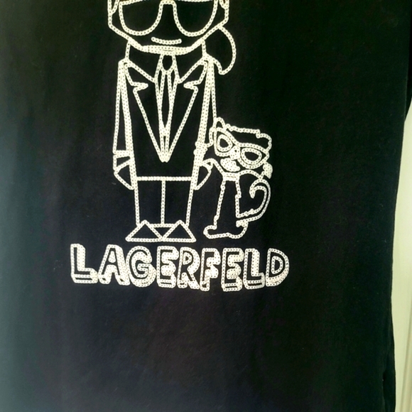 Karl Lagerfeld Paris Petite Women's Graphic Tee Size XS - Picture 5 of 14